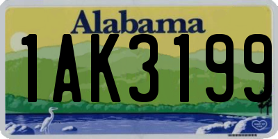 AL license plate 1AK3199