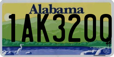 AL license plate 1AK3200