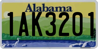 AL license plate 1AK3201