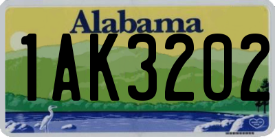 AL license plate 1AK3202