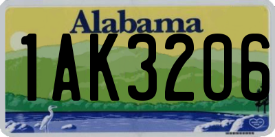 AL license plate 1AK3206