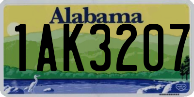 AL license plate 1AK3207