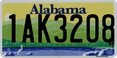 AL license plate 1AK3208