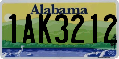 AL license plate 1AK3212