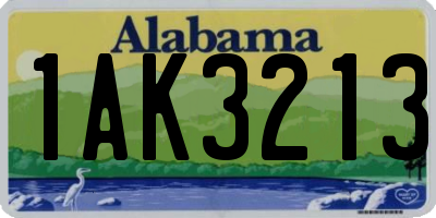 AL license plate 1AK3213