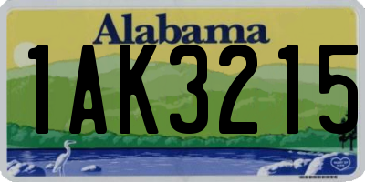 AL license plate 1AK3215