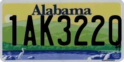 AL license plate 1AK3220