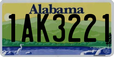 AL license plate 1AK3221