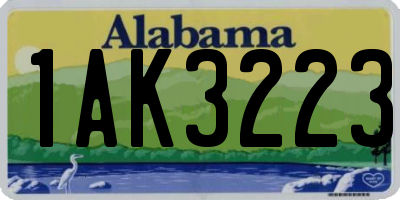 AL license plate 1AK3223