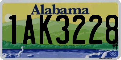 AL license plate 1AK3228