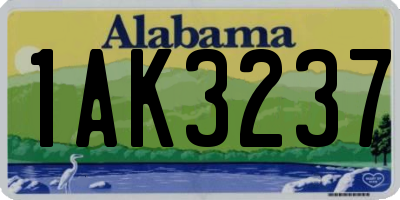 AL license plate 1AK3237