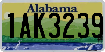 AL license plate 1AK3239