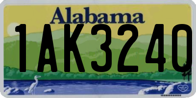 AL license plate 1AK3240