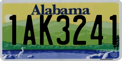 AL license plate 1AK3241