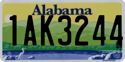 AL license plate 1AK3244