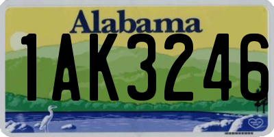 AL license plate 1AK3246