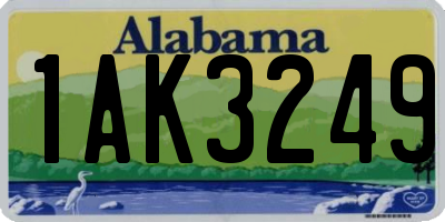 AL license plate 1AK3249