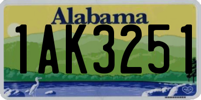 AL license plate 1AK3251