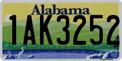 AL license plate 1AK3252