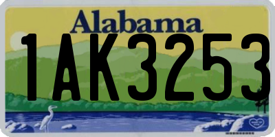 AL license plate 1AK3253