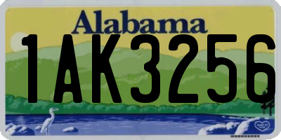 AL license plate 1AK3256