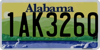 AL license plate 1AK3260
