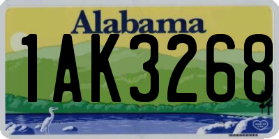 AL license plate 1AK3268