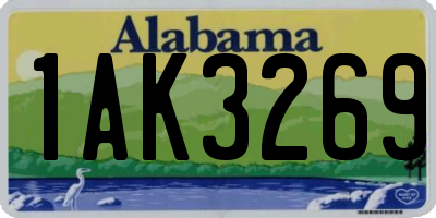 AL license plate 1AK3269