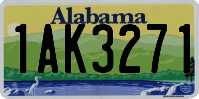 AL license plate 1AK3271