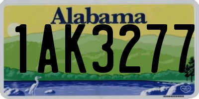 AL license plate 1AK3277