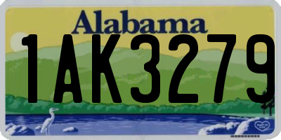 AL license plate 1AK3279