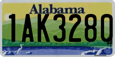 AL license plate 1AK3280
