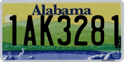 AL license plate 1AK3281