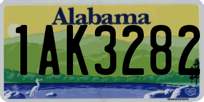 AL license plate 1AK3282