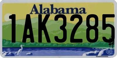 AL license plate 1AK3285