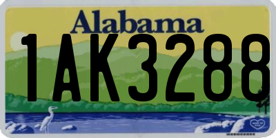 AL license plate 1AK3288