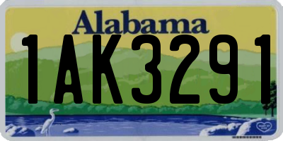 AL license plate 1AK3291