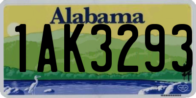 AL license plate 1AK3293