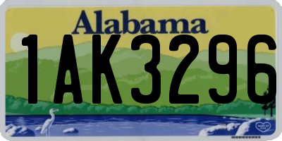 AL license plate 1AK3296