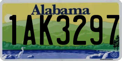 AL license plate 1AK3297