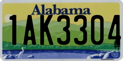 AL license plate 1AK3304