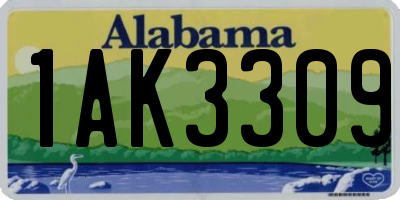 AL license plate 1AK3309