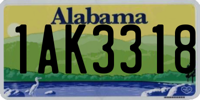 AL license plate 1AK3318