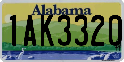 AL license plate 1AK3320