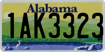 AL license plate 1AK3323