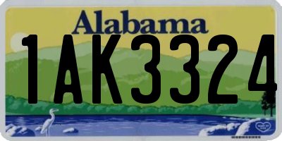 AL license plate 1AK3324