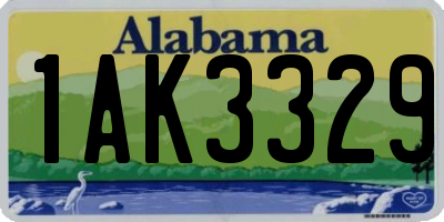 AL license plate 1AK3329
