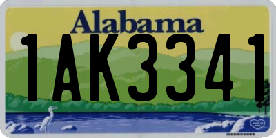 AL license plate 1AK3341