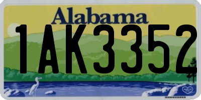 AL license plate 1AK3352