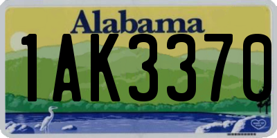 AL license plate 1AK3370